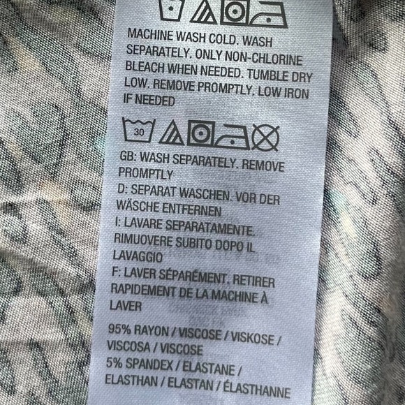 Logo Lori Goldstein Animal Print Short Sleeve Tunic Top Pink Teal Womens M - Picture 10 of 10